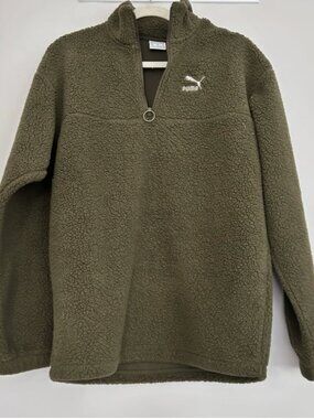 PUMA Men's Fleece - Green - Size XS